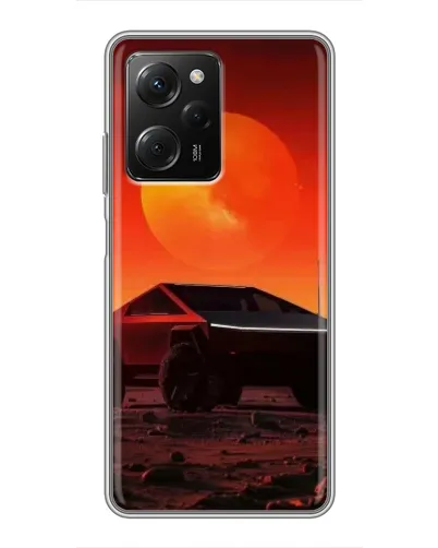 Чехол для Xiaomi POCO X5 Pro (5G) с картинкой «Cybertruck на Марсе»