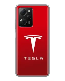 Чехол для Xiaomi POCO X5 Pro (5G) с картинкой «Tesla Red Classic» Чехол для Xiaomi POCO X5 Pro (5G) с картинкой «Tesla Red Classic»