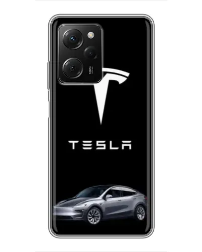 Чехол для Xiaomi POCO X5 Pro (5G) с картинкой «Tesla Model Y»