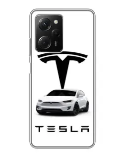 Чехол для Xiaomi POCO X5 Pro (5G) с картинкой «Tesla White Style»