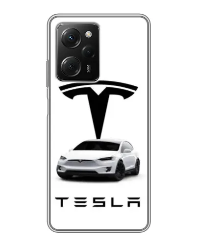 Чехол для Xiaomi POCO X5 Pro (5G) с картинкой «Tesla White Style»