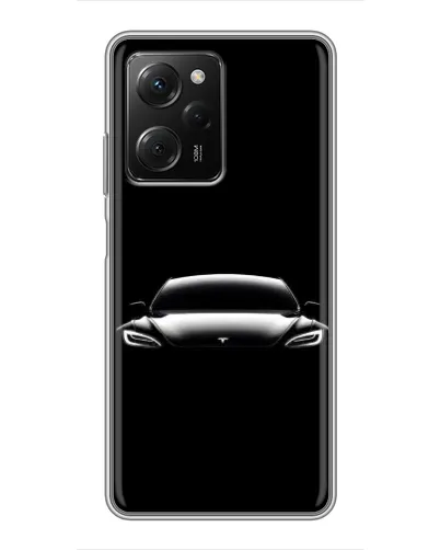 Чехол для Xiaomi POCO X5 Pro (5G) с картинкой «Фары Tesla Night»