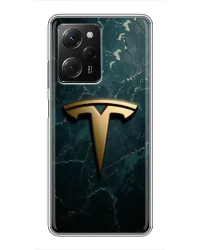 Чехол для Xiaomi POCO X5 Pro (5G) с картинкой «Мраморная Tesla Gold»
