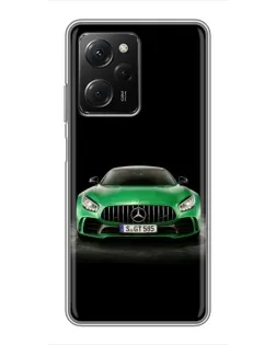 Чехол для Xiaomi POCO X5 Pro (5G) с картинкой «Mercedes — неоновый лого»