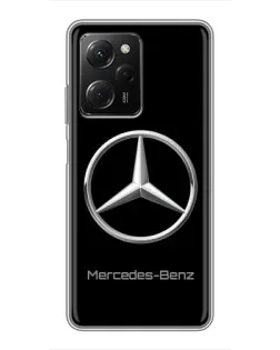 Чехол для Xiaomi POCO X5 Pro (5G) с картинкой «Mercedes Silver Logo»