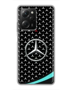 Чехол для Xiaomi POCO X5 Pro (5G) с картинкой «Mercedes — бирюзовый акцент»