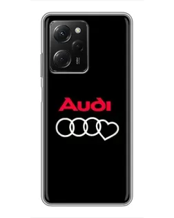 Чехол для Xiaomi POCO X5 Pro (5G) с картинкой «Логотип Audi Heart» Чехол для Xiaomi POCO X5 Pro (5G) с картинкой «Логотип Audi Heart»