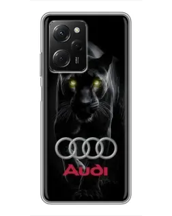 Чехол для Xiaomi POCO X5 Pro (5G) с картинкой «Пантера и Audi»