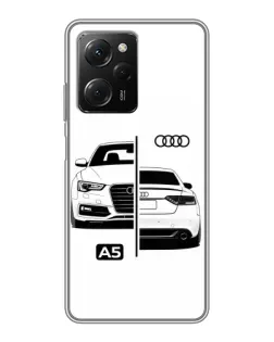 Чехол для Xiaomi POCO X5 Pro (5G) с картинкой «Audi — контрастный дизайн»