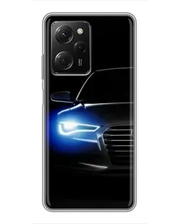 Чехол для Xiaomi POCO X5 Pro (5G) с картинкой «Неоновый взгляд Audi»