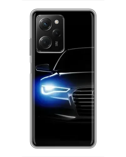 Чехол для Xiaomi POCO X5 Pro (5G) с картинкой «Неоновый взгляд Audi»