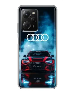 Чехол для Xiaomi POCO X5 Pro (5G) с картинкой «Audi Sport — неон»