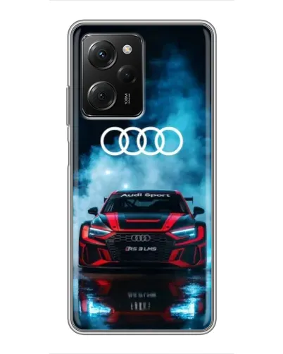 Чехол для Xiaomi POCO X5 Pro (5G) с картинкой «Audi Sport — неон»