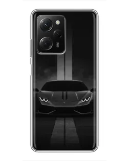 Чехол для Xiaomi POCO X5 Pro (5G) с картинкой «Lamborghini симметрия дорог»