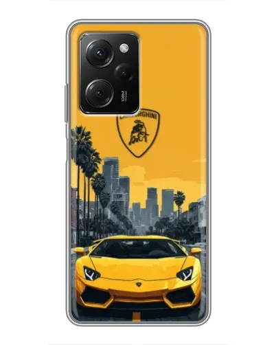 Чехол для Xiaomi POCO X5 Pro (5G) с картинкой «Желтый Lamborghini город» Чехол для Xiaomi POCO X5 Pro (5G) с картинкой «Желтый Lamborghini город»