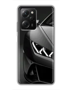 Чехол для Xiaomi POCO X5 Pro (5G) с картинкой «Lamborghini фары детализация»