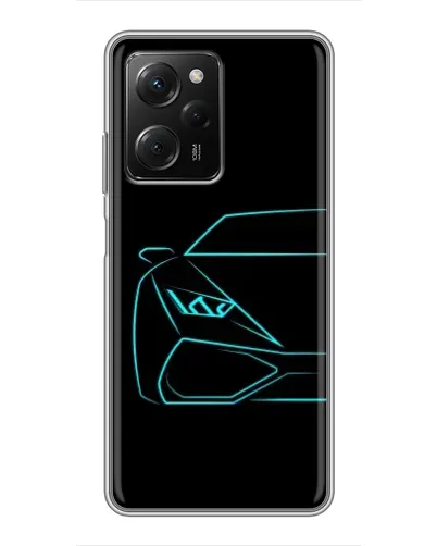Чехол для Xiaomi POCO X5 Pro (5G) с картинкой «Голубой силуэт Lamborghini» Чехол для Xiaomi POCO X5 Pro (5G) с картинкой «Голубой силуэт Lamborghini»
