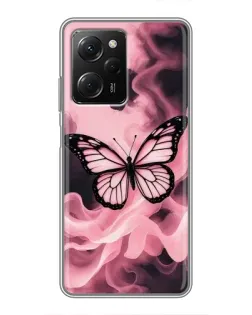 Чехол для Xiaomi POCO X5 Pro (5G) с картинкой «Бабочка в дыму»