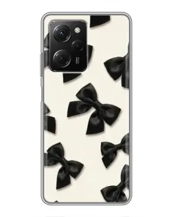 Чехол для Xiaomi POCO X5 Pro (5G) с картинкой «Черные бантики»