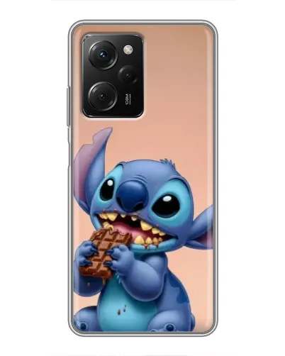 Чехол для Xiaomi POCO X5 Pro (5G) с картинкой «Стич ест шоколад»
