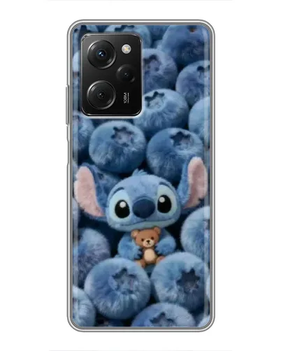 Чехол для Xiaomi POCO X5 Pro (5G) с картинкой «Стич и голубика»