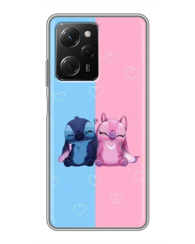 Чехол для Xiaomi POCO X5 Pro (5G) с картинкой «Stitch и Angel Love»