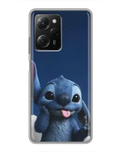 Чехол для Xiaomi POCO X5 Pro (5G) с картинкой «Стич в облаках»