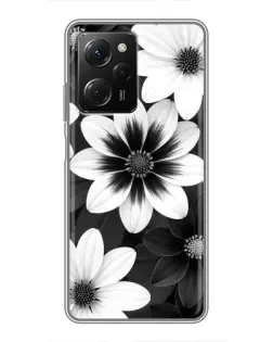Чехол для Xiaomi POCO X5 Pro (5G) с картинкой «Монохромные астры»