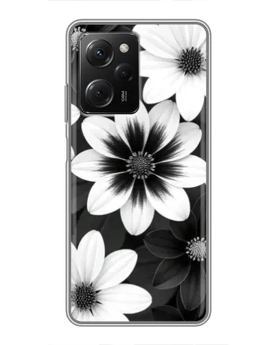 Чехол для Xiaomi POCO X5 Pro (5G) с картинкой «Монохромные астры»