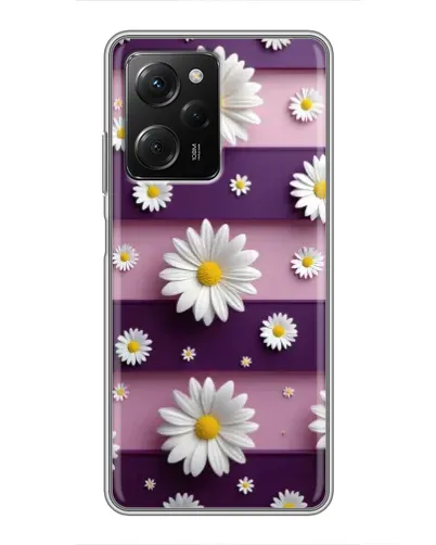 Чехол для Xiaomi POCO X5 Pro (5G) с картинкой «Ромашки на фиолетовом»