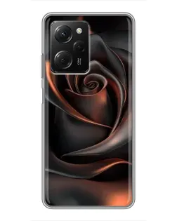 Чехол для Xiaomi POCO X5 Pro (5G) с картинкой «Шелковая черная роза»