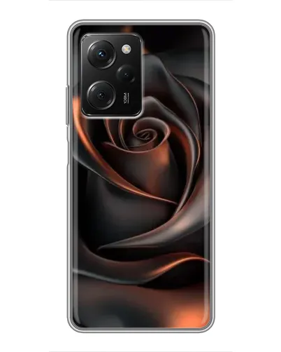 Чехол для Xiaomi POCO X5 Pro (5G) с картинкой «Шелковая черная роза»