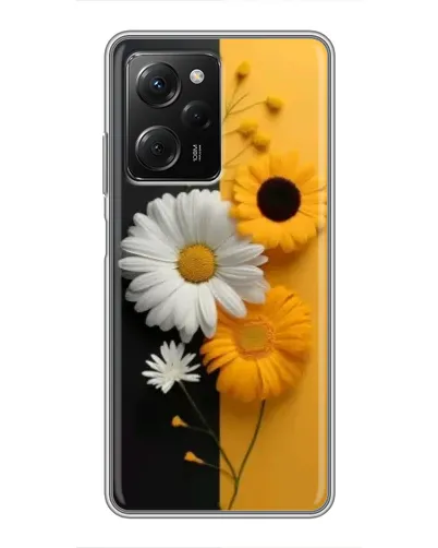 Чехол для Xiaomi POCO X5 Pro (5G) с картинкой «Подсолнух и ромашка»