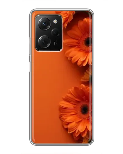 Чехол для Xiaomi POCO X5 Pro (5G) с картинкой «Оранжевые герберы»
