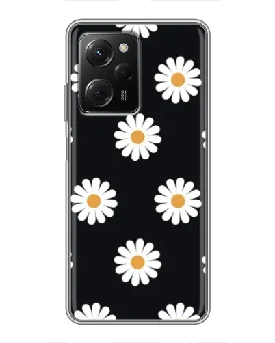 Чехол для Xiaomi POCO X5 Pro (5G) с картинкой «Ромашки на черном»