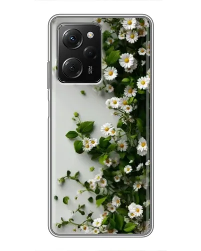 Чехол для Xiaomi POCO X5 Pro (5G) с картинкой «Ветка мелких белых цветов»