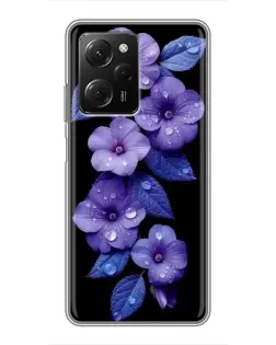 Чохол для Xiaomi POCO X5 Pro (5G) з картинкою «Фіолетові квіти з росою» Чохол для Xiaomi POCO X5 Pro (5G) з картинкою «Фіолетові квіти з росою»