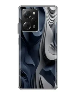 Чехол для Xiaomi POCO X5 Pro (5G) с картинкой «Объемные синие складки»