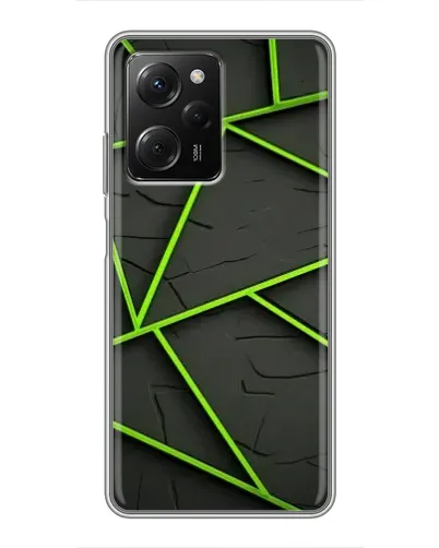 Чехол для Xiaomi POCO X5 Pro (5G) с картинкой «Зеленые геометрические линии» Чехол для Xiaomi POCO X5 Pro (5G) с картинкой «Зеленые геометрические линии»