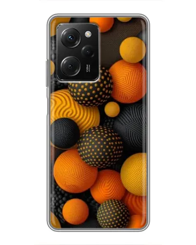 Чехол для Xiaomi POCO X5 Pro (5G) с картинкой «Объемные оранжевые сферы» Чехол для Xiaomi POCO X5 Pro (5G) с картинкой «Объемные оранжевые сферы»