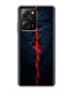 Чехол для Xiaomi POCO X5 Pro (5G) с картинкой «Kрасная лавовая трещина»