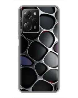 Чехол для Xiaomi POCO X5 Pro (5G) с картинкой «Объемная темная решетка»