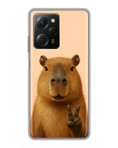 Чехол для Xiaomi POCO X5 Pro (5G) с картинкой «Капибара виктория»
