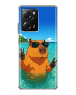 Чехол для Xiaomi POCO X5 Pro (5G) с картинкой «Морская капибара»