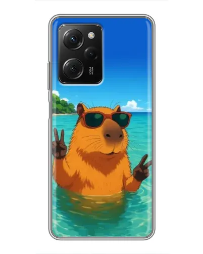 Чехол для Xiaomi POCO X5 Pro (5G) с картинкой «Морская капибара»