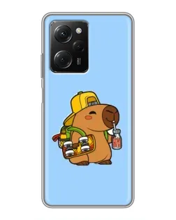 Чехол для Xiaomi POCO X5 Pro (5G) с картинкой «Капибара на скейте»