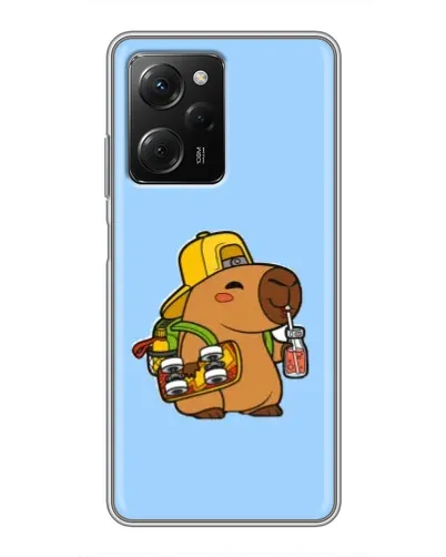 Чехол для Xiaomi POCO X5 Pro (5G) с картинкой «Капибара на скейте»