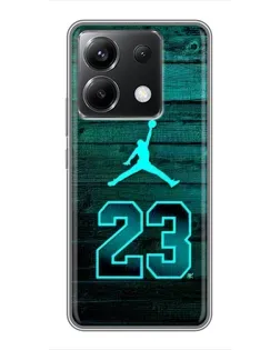 Чехол для Xiaomi POCO X6 5G с картинкой «Jordan Cyan 23»