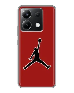 Чехол для Xiaomi POCO X6 5G с картинкой «Jordan Red Back»