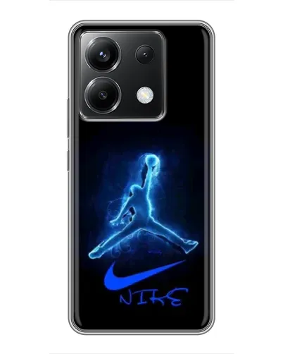 Чехол для Xiaomi POCO X6 5G с картинкой «Jordan Neon Blue»
